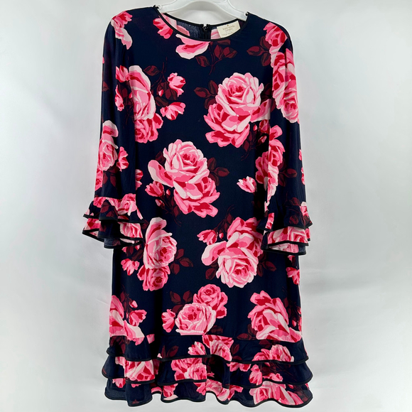 Kate Spade Black and Pink Floral Mini Dress - Picture 2 of 8